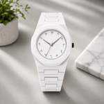 Combo Offer | Arabic Aura Premium Arabic Numeral Couple Watch Set – Black & White | Unisex Quartz Wrist Watches