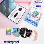 Telzeal WP01 Waterproof Smart Watch with Full‑Touch Display, IP‑68 Water Resistance, Health Monitoring – Stylish Unisex Design