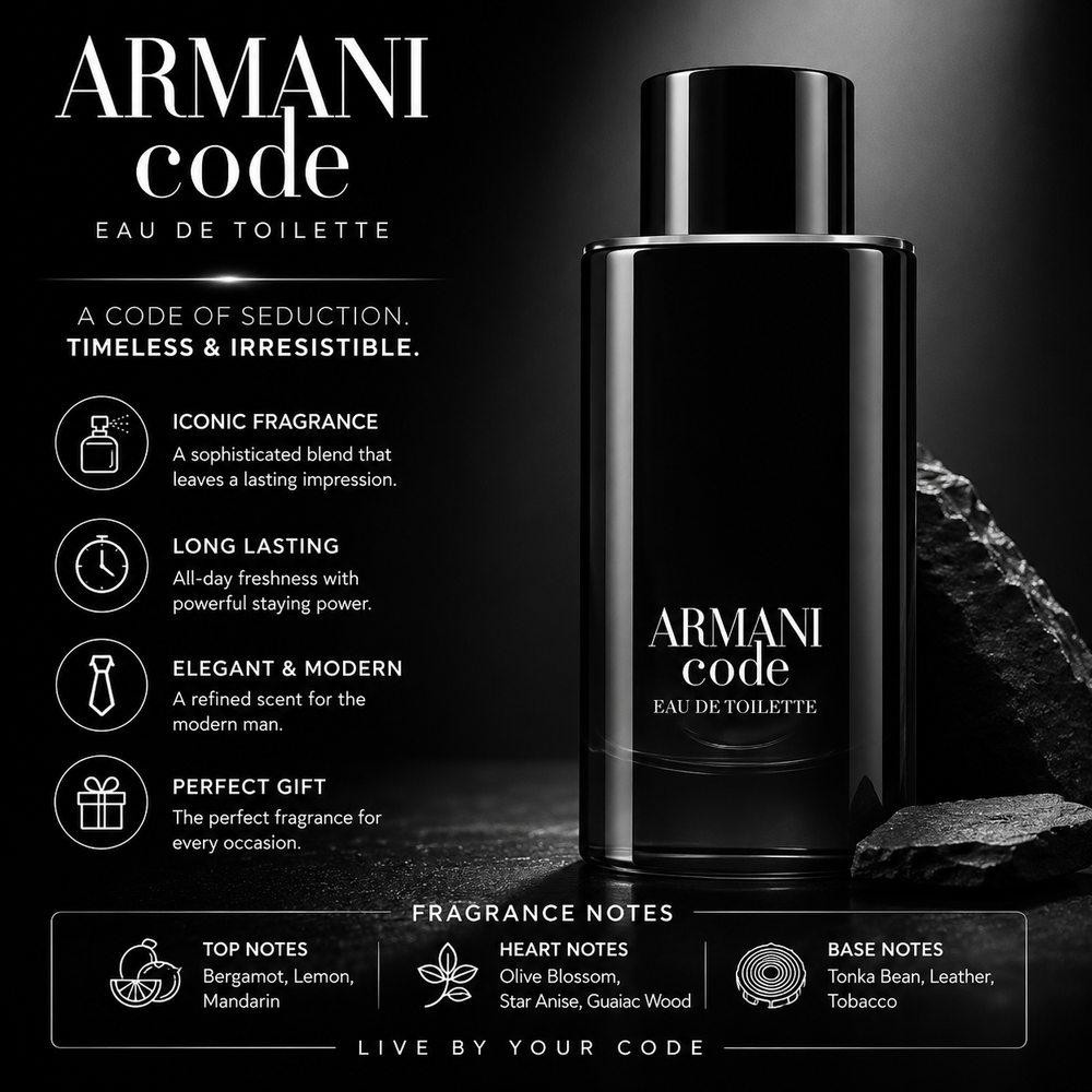 Giorgio Armani Code by Giorgio Armani for Men - 4.2 oz EDT Spray (Refillable)