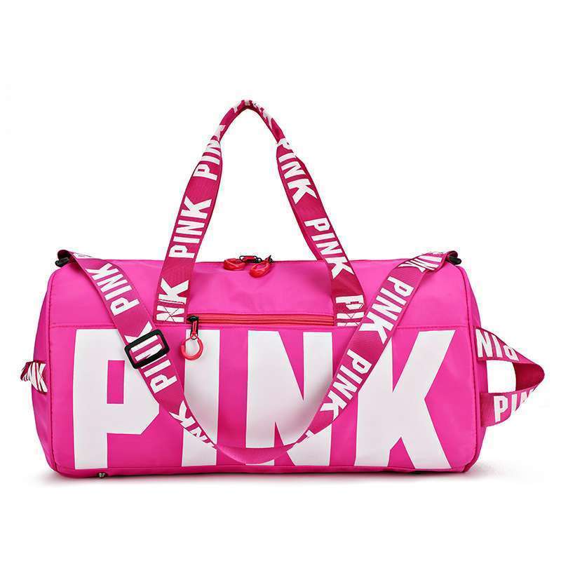 Pink Foldable Sport Gym Women Mens Waterproof Travel Duffel Bag (Pink ...