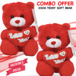 Set of 2 Plush Teddy Bear - 20 Cm