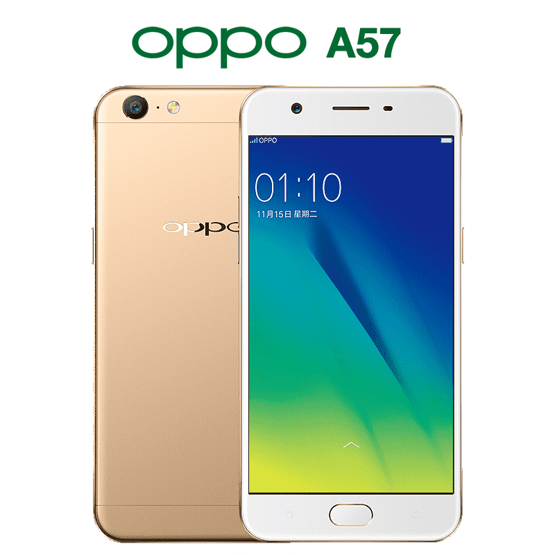 Oppo A57 Dual Sim - 4gb Ram+64gb storage 4G Lte, Gold (Phone with cable only, normal white box)