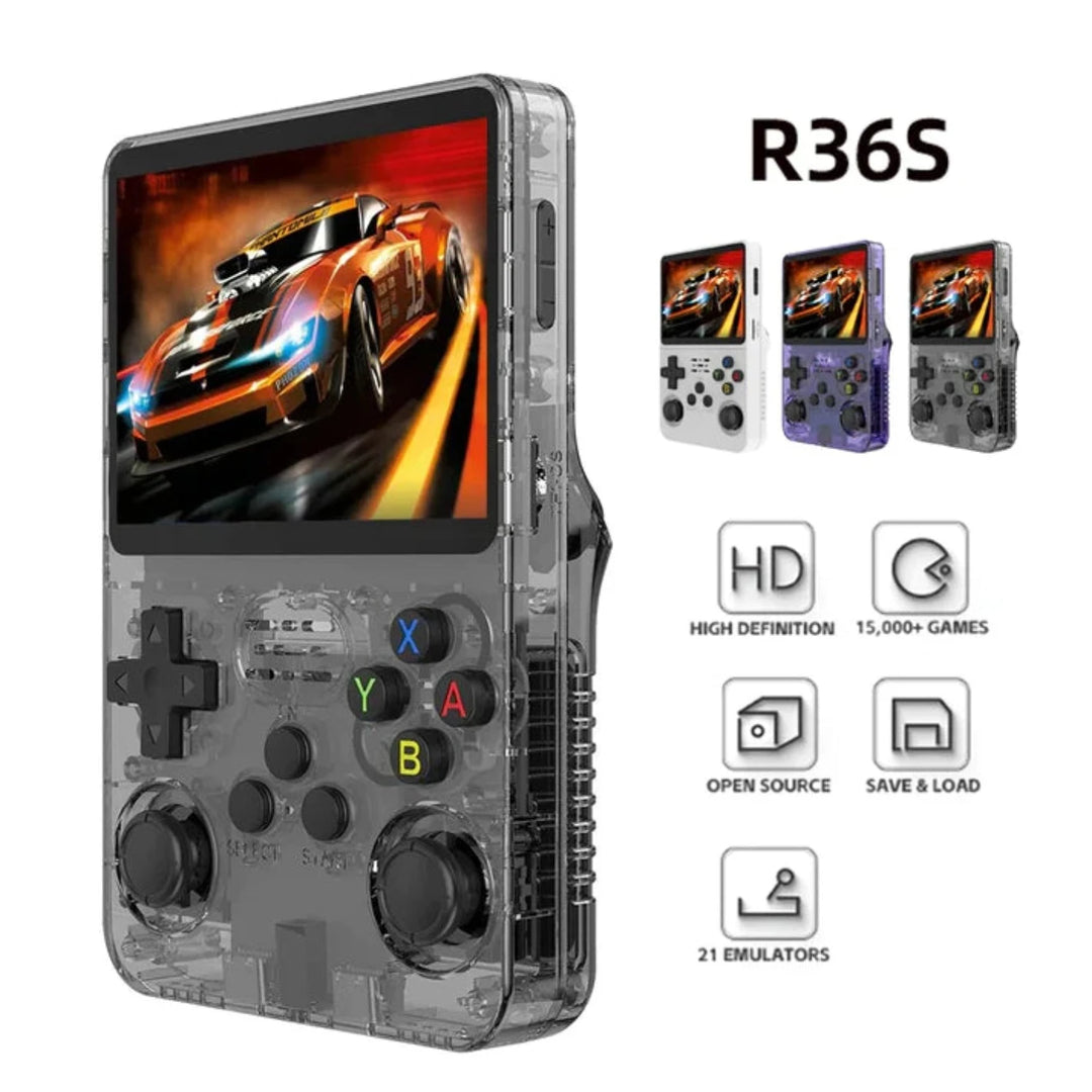 R36S Retro Handheld Game Console with 3.5" IPS Display,21,000+ Classic Games,Screen Portable Pocket Video Player 64GB