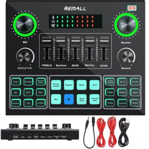 V9 Audio USB Webcast Live Sound Card Black