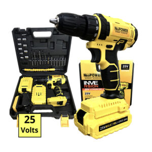 Neo Power Germany Technology 25v Cordless Drill Machine With Two Batteries -24 Pieces Bits In Kitbox